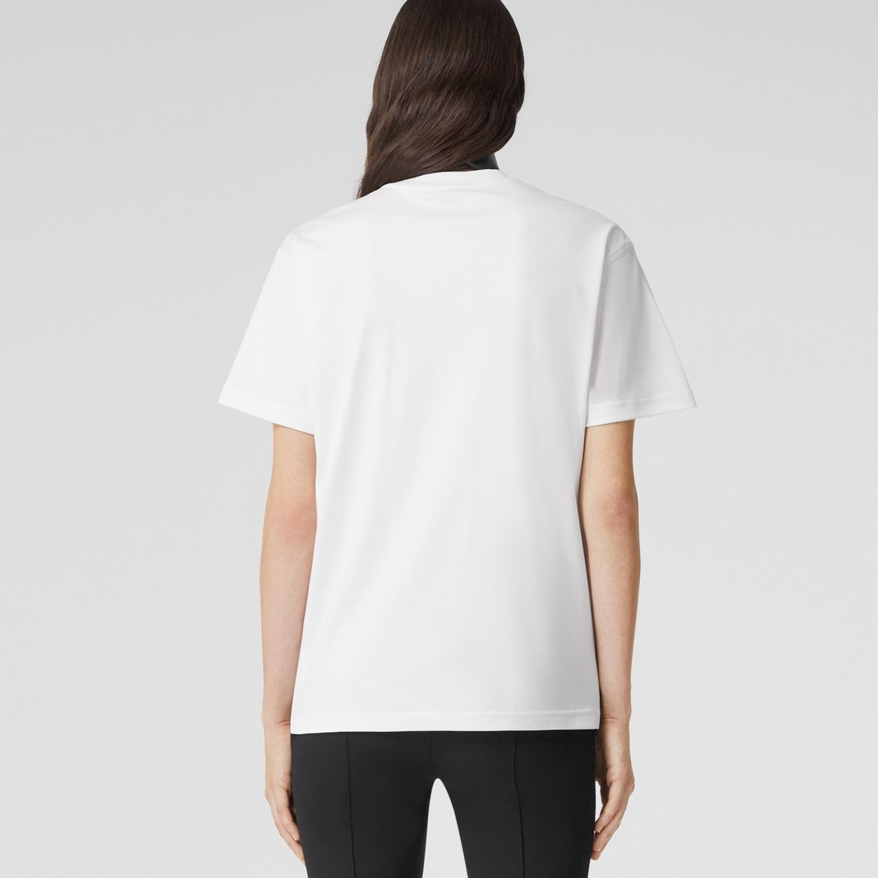 Geometric Panel Cotton Oversized T-shirt - 4