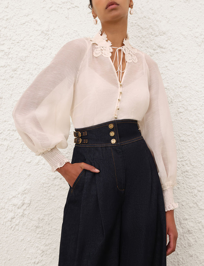 Zimmermann REBELLION COLLARED BLOUSE outlook