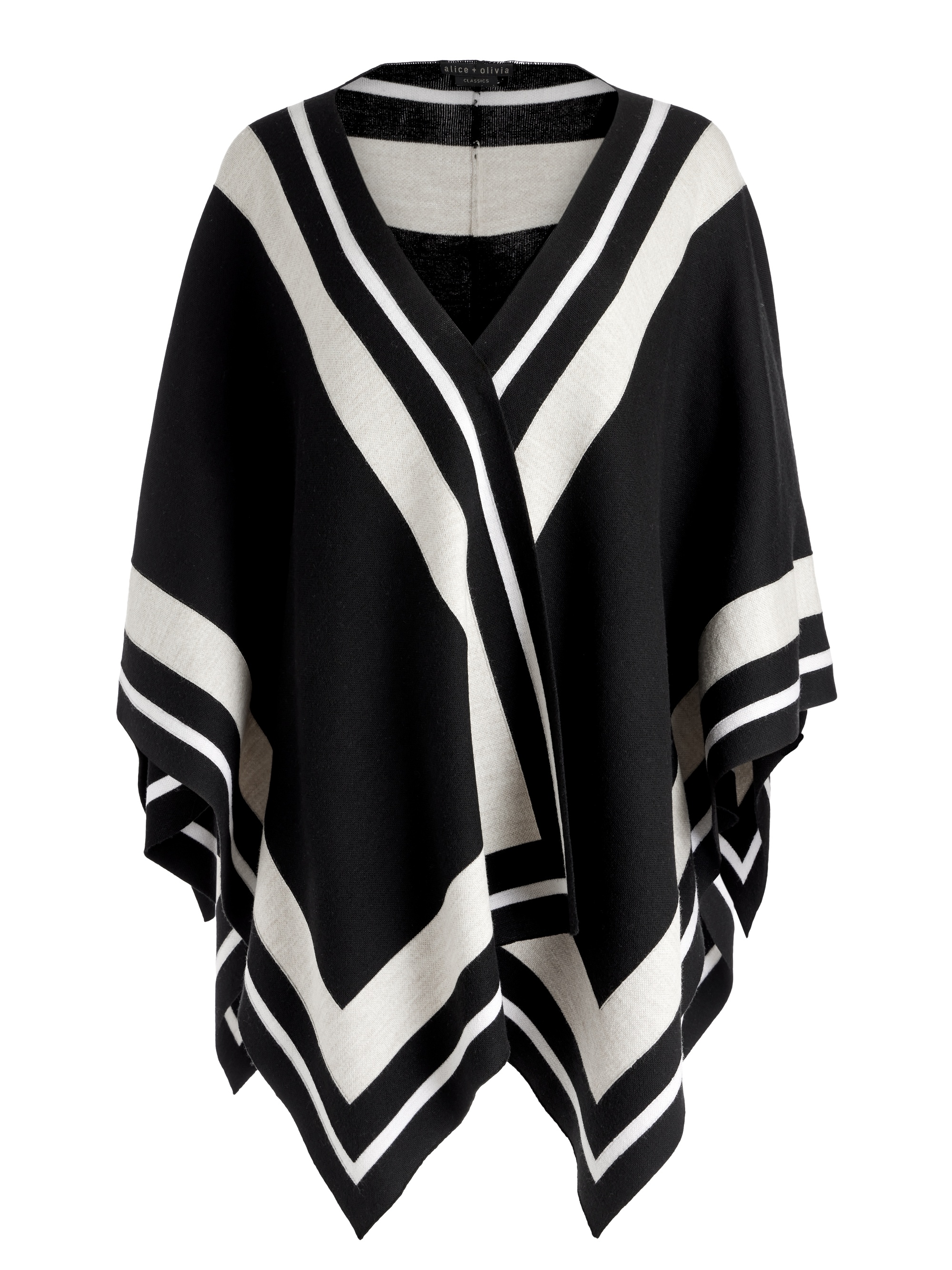 KAMALA STRIPE PONCHO - 1