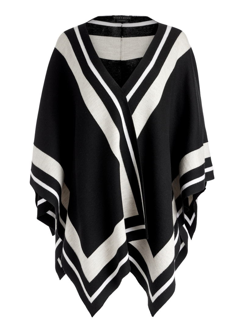 KAMALA STRIPE PONCHO 1