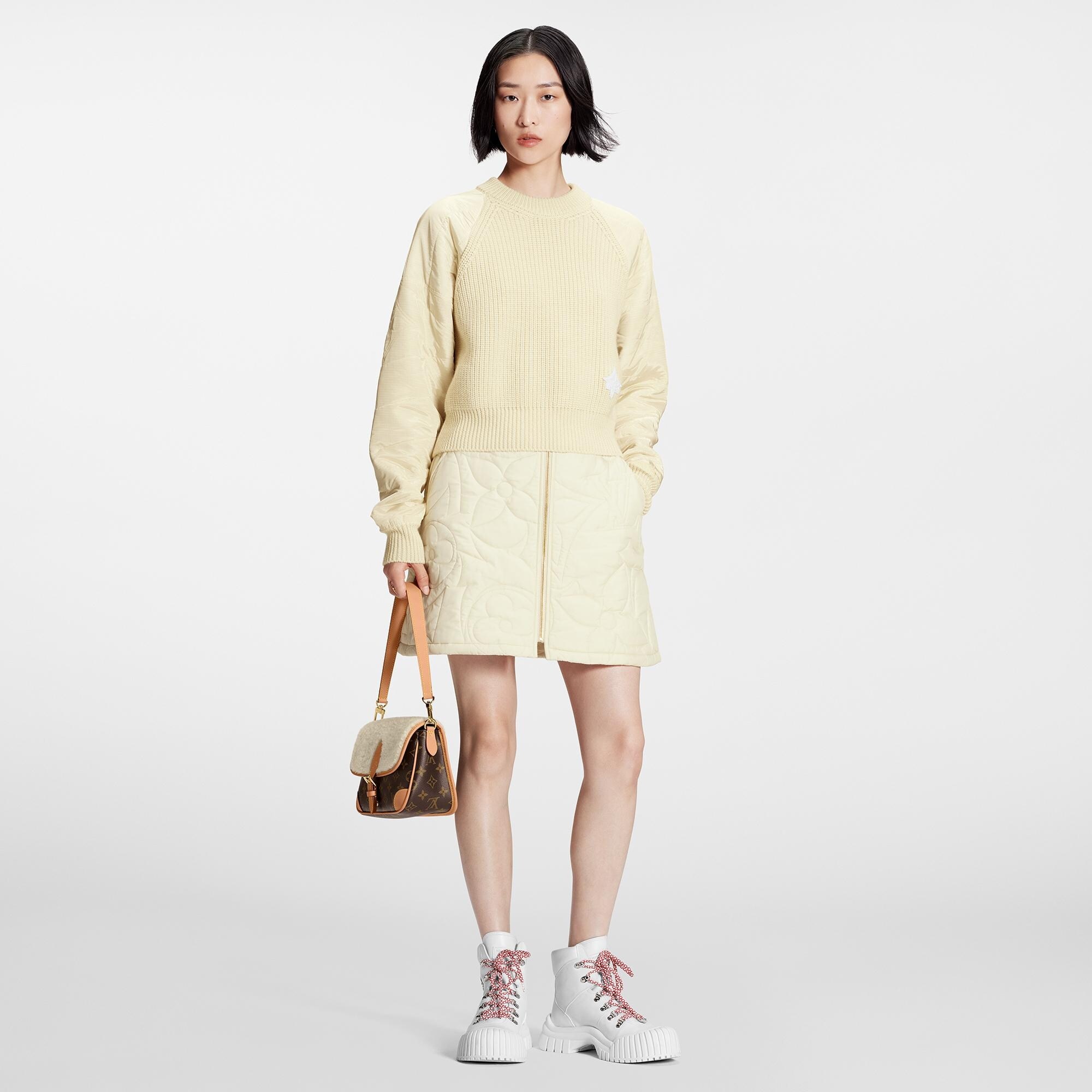 Nylon Sleeve Knit Pullover - 2
