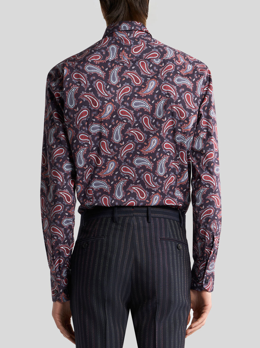 COTTON SHIRT WITH PAISLEY PRINT - 5