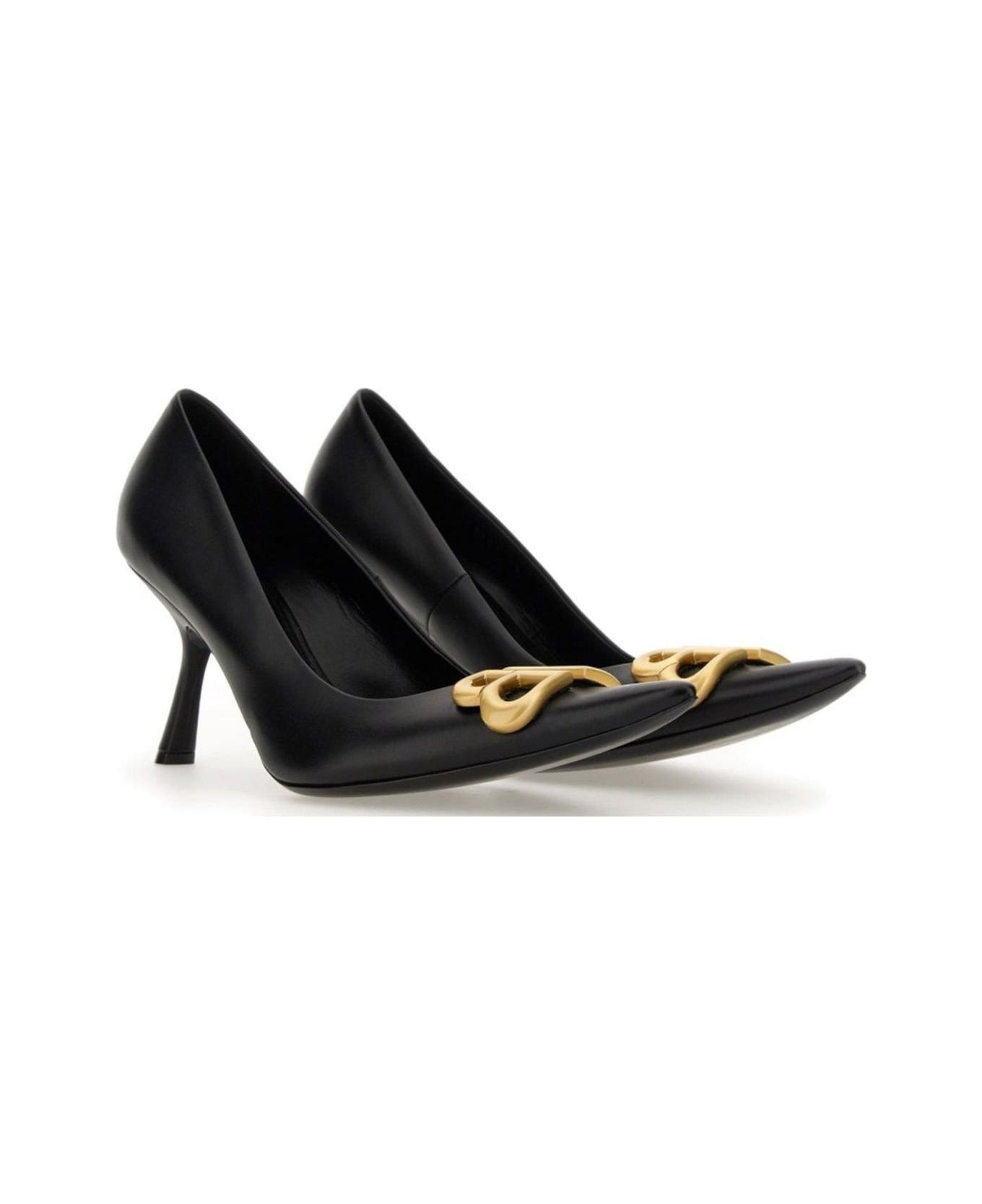 Logo Plaque Pointed-toe Heels - 2