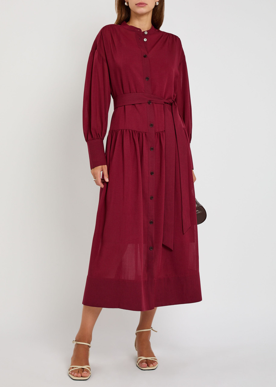 Joseph Emma Wool-blend Midi Shirt Dress - 4