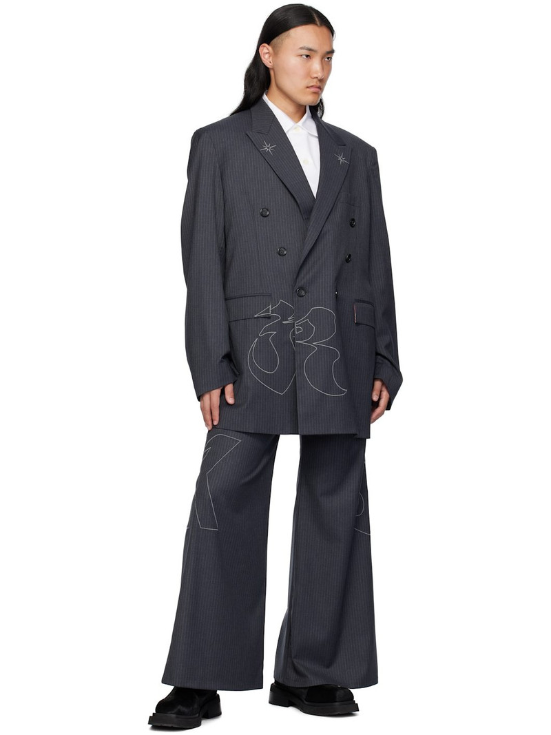 KUSIKOHC Gray 'Right To Fail' Oversized Trousers outlook