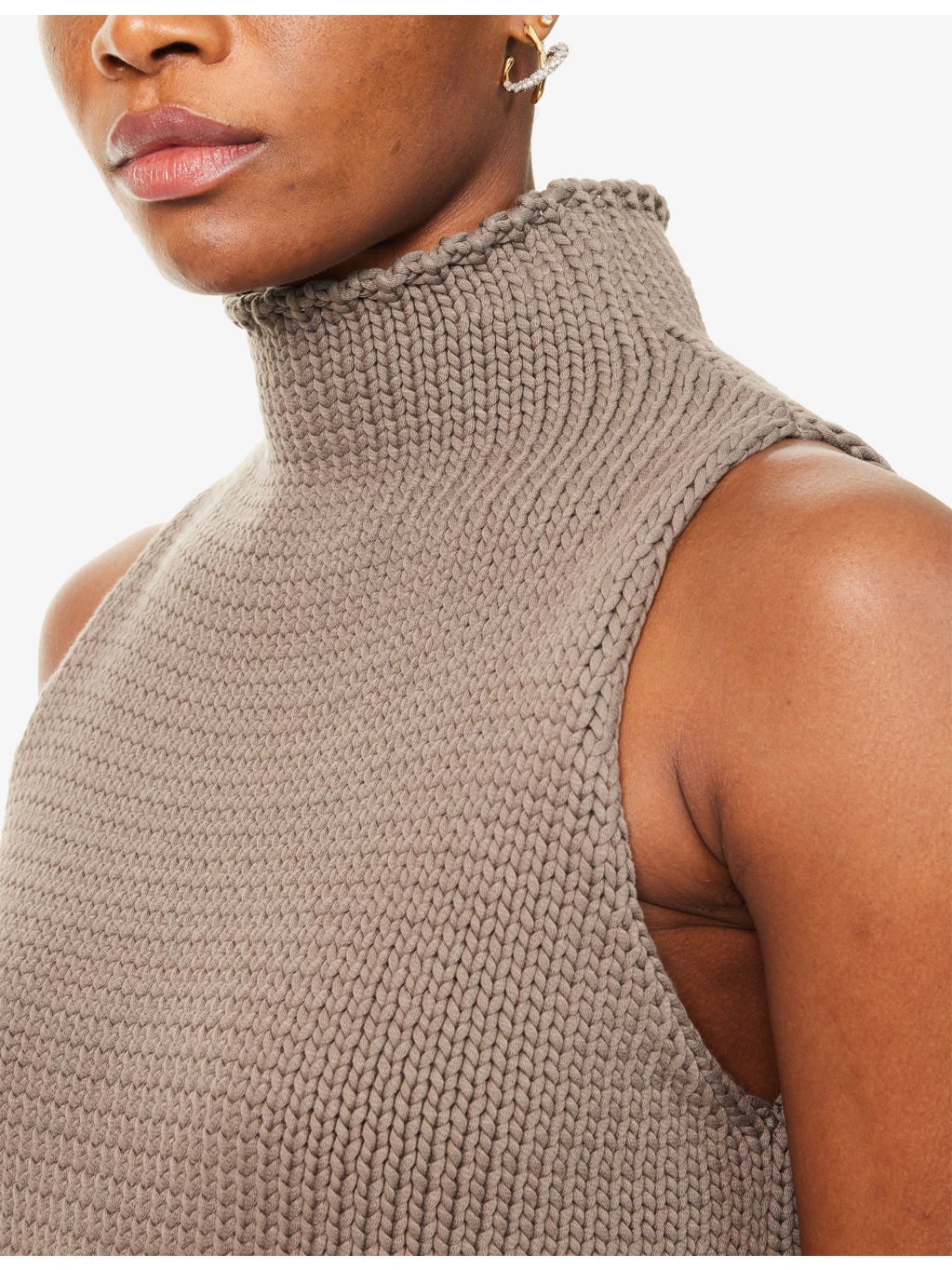 Crop Sleeveless Cotton-Blend Top - 5