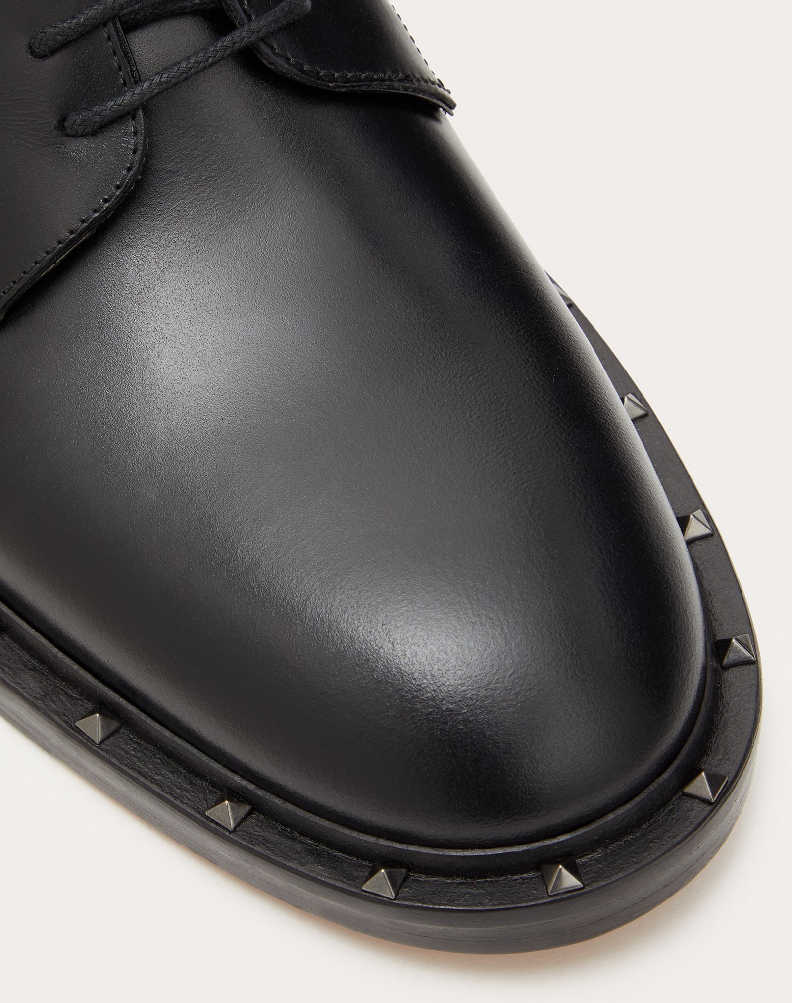 SEMI-GLOSS CALFSKIN STUDDED DERBY - 5