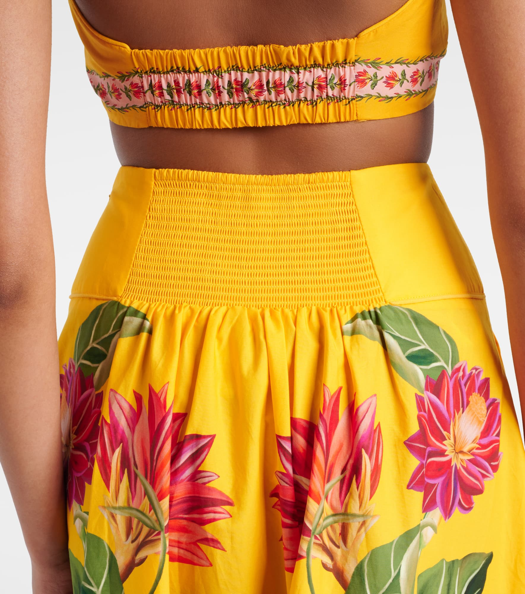 Spring Awakening floral cotton midi skirt - 6