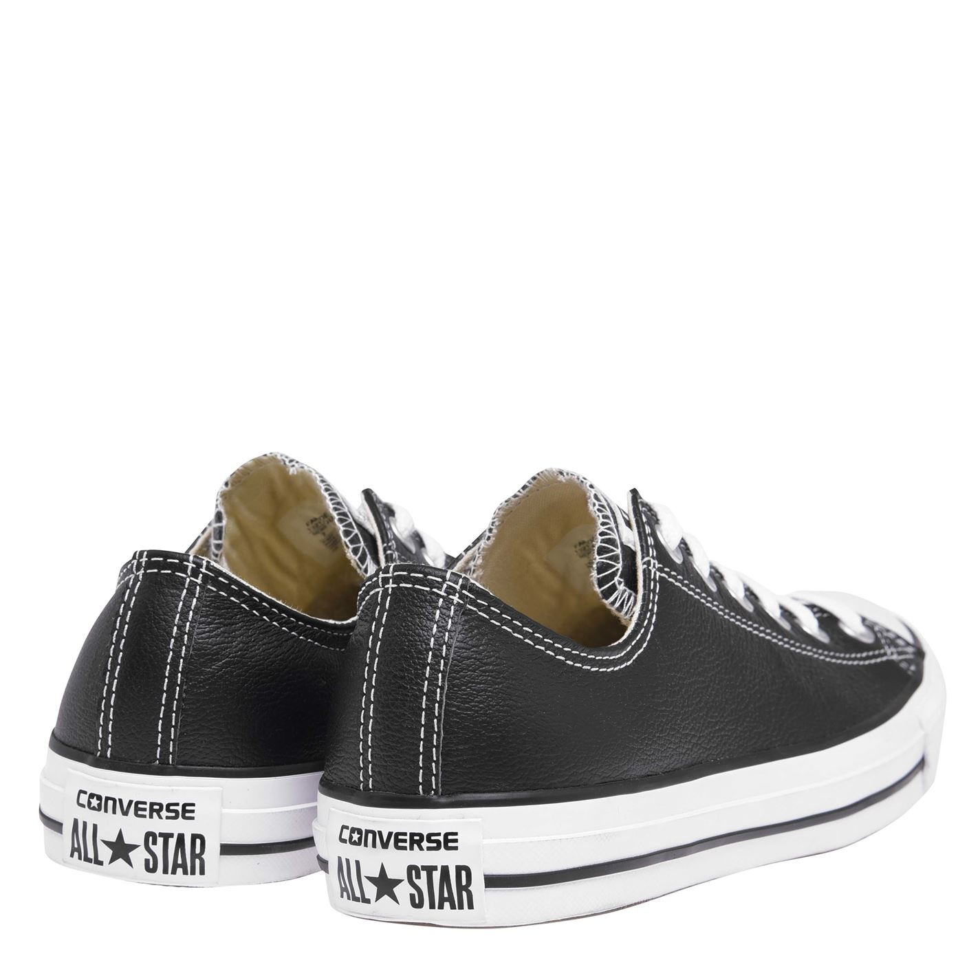 STAR LEATHER LOW TRAINERS - 4