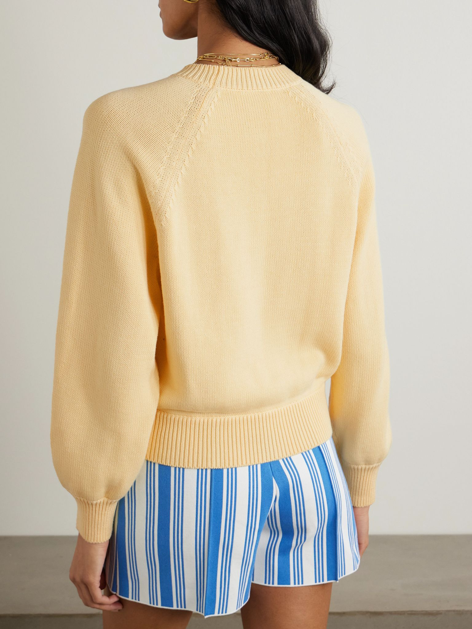 Lara cotton sweater Pastel yellow - 3