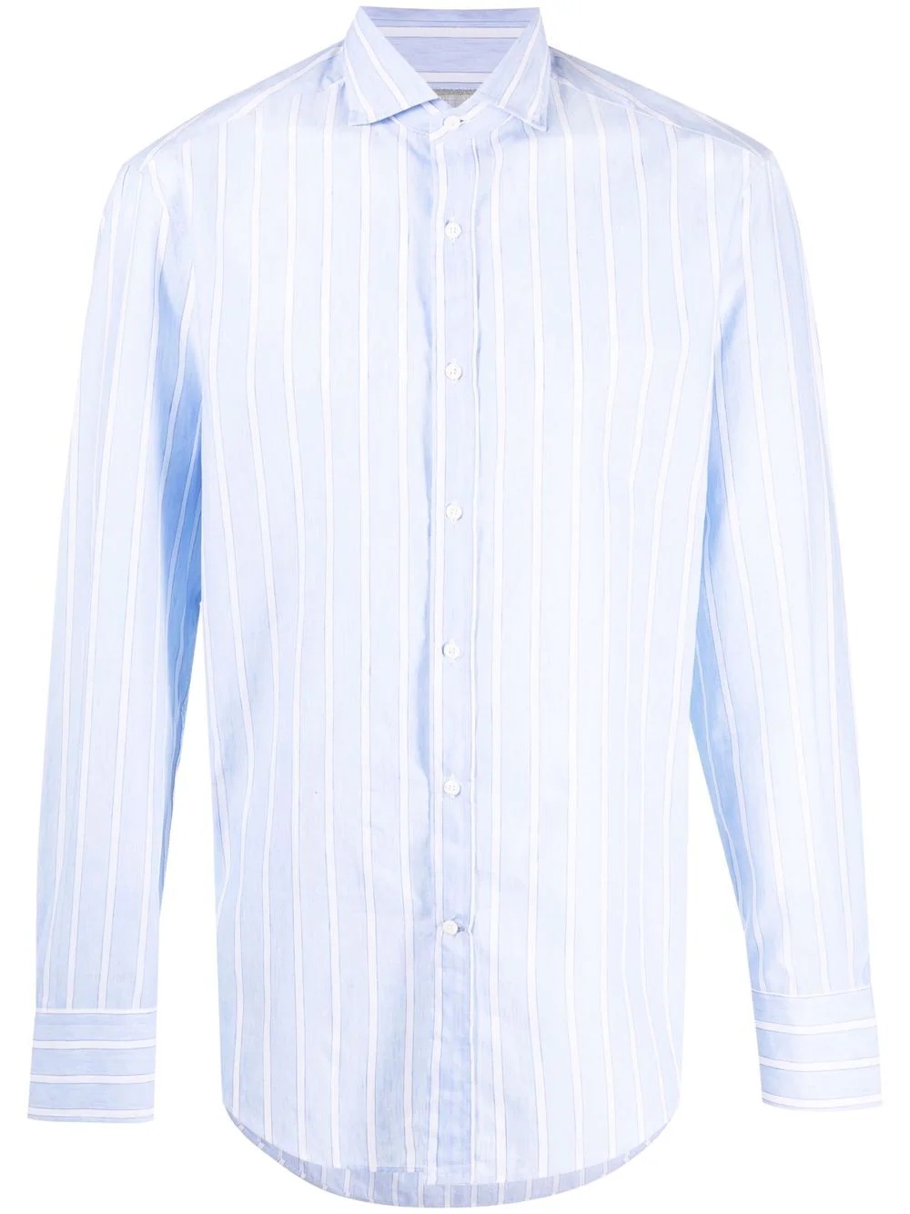vertical stripe print shirt - 1