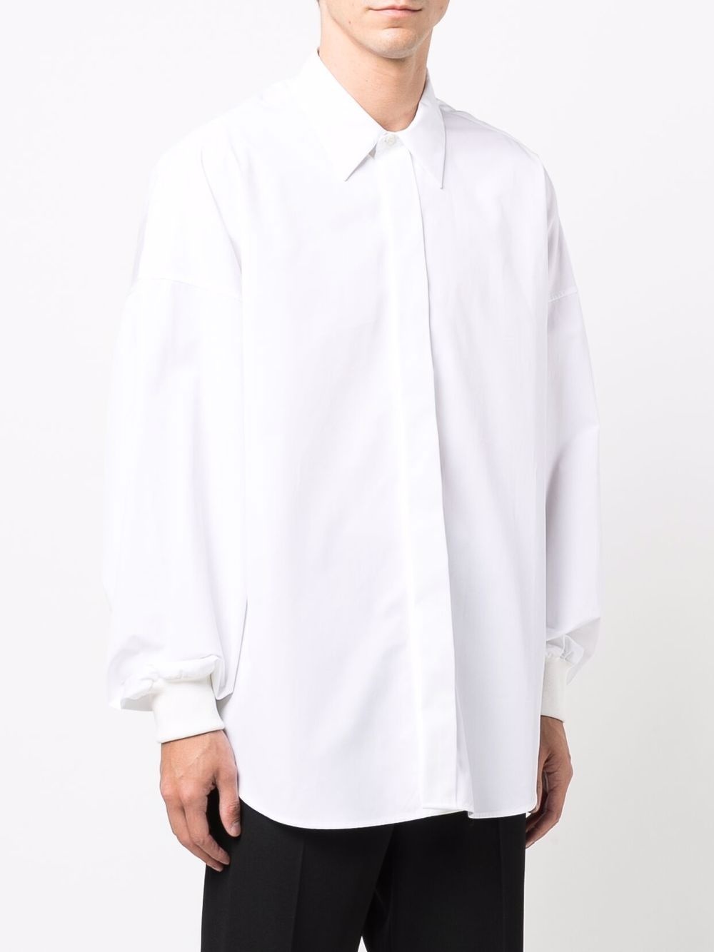 dropped shoulder poplin shirt - 3