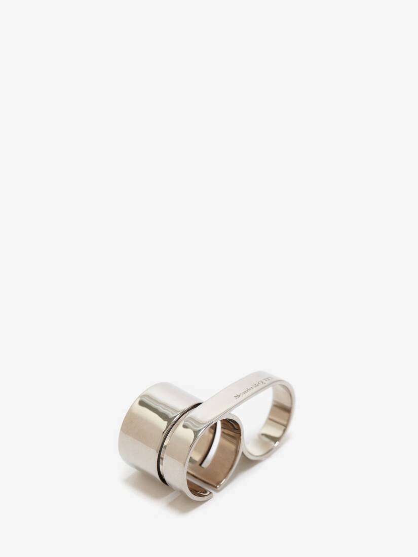Men's Double Ring in Antique Silver - 2