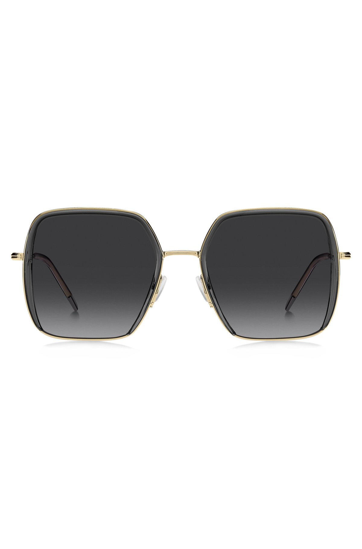 GRAY-ACETATE SUNGLASSES WITH GOLD-TONE STEEL - 3