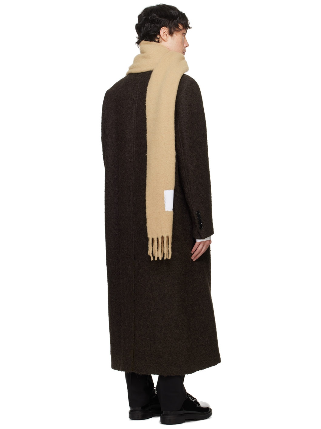Brown Double-Breasted Coat - 3