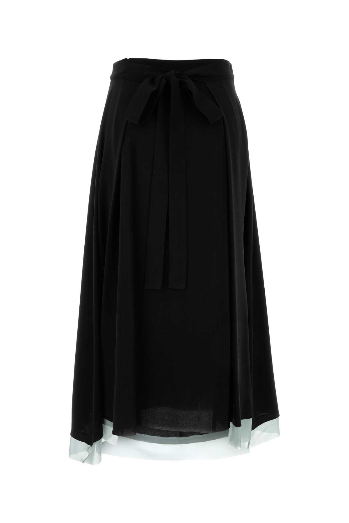 Fendi Women Black Crepe Skirt - 2