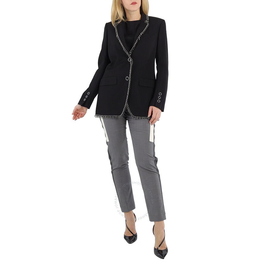 Burberry Black Sidon Ring-pierced Boxy Blazer - 6