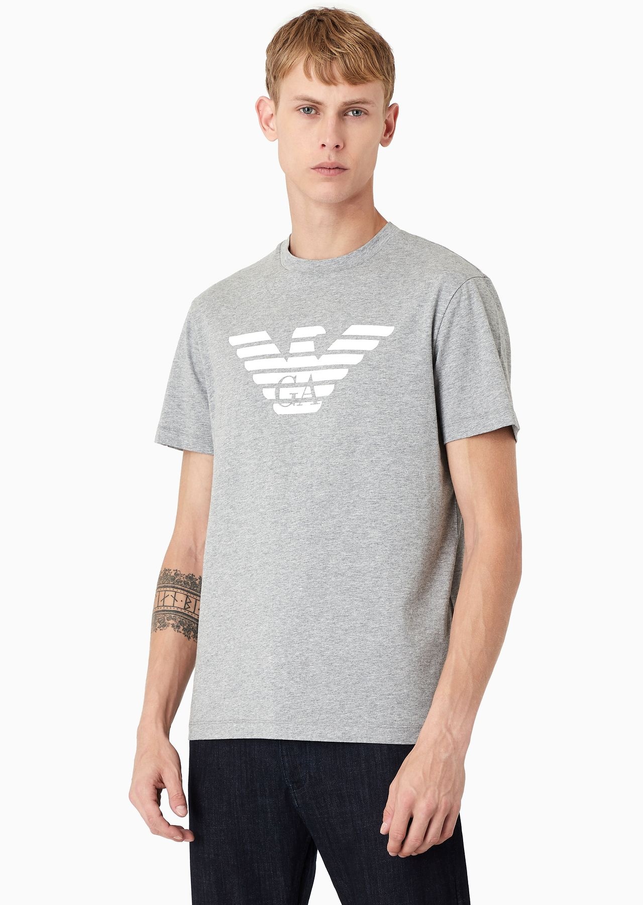 Pima-jersey T-shirt with logo print - 2