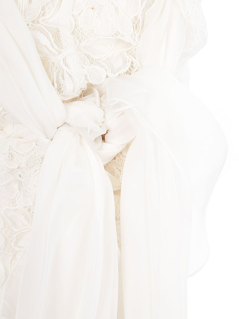 floral lace one-shoulder midi dress 3