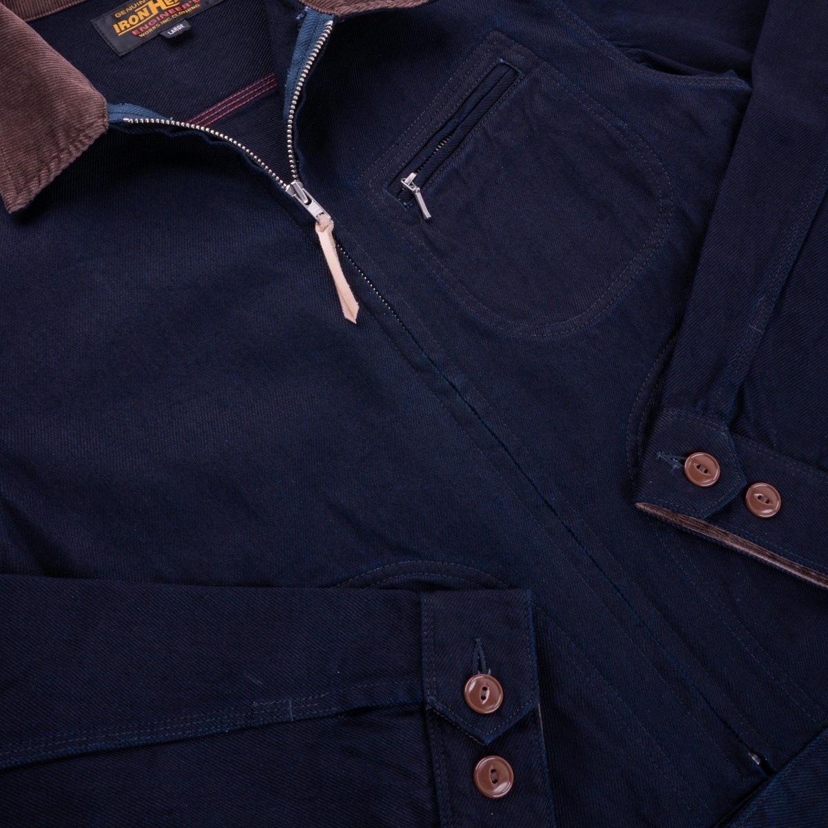 IHJ-143-IND 12oz Kersey Work Jacket - Indigo/Black - 10
