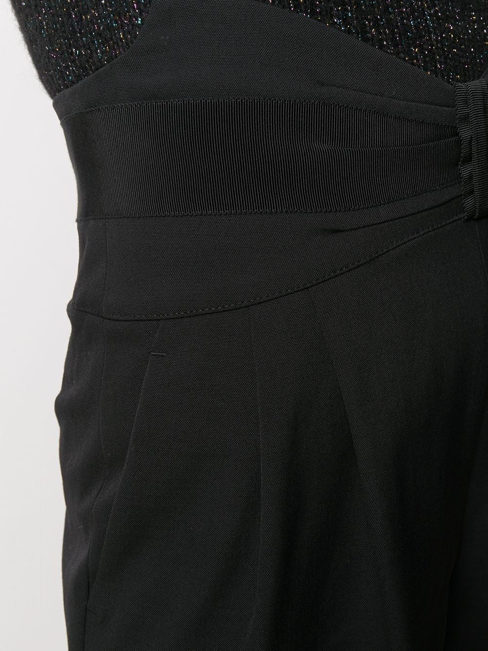 tuxedo bow detail high-waisted shorts - 5