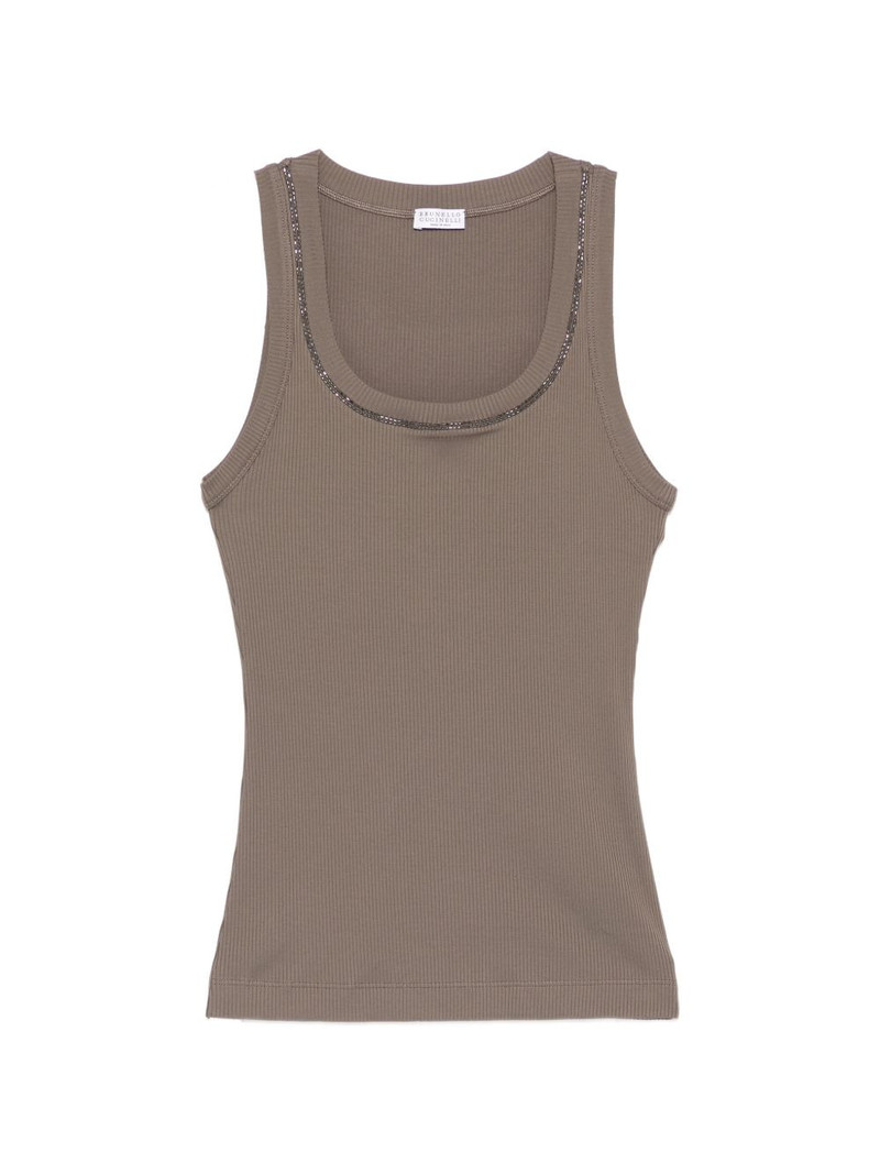 beaded ribbed tank top 1