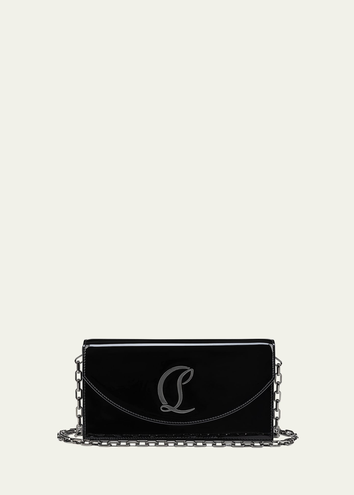 Loubi54 Flap Patent Leather Clutch Bag - 1