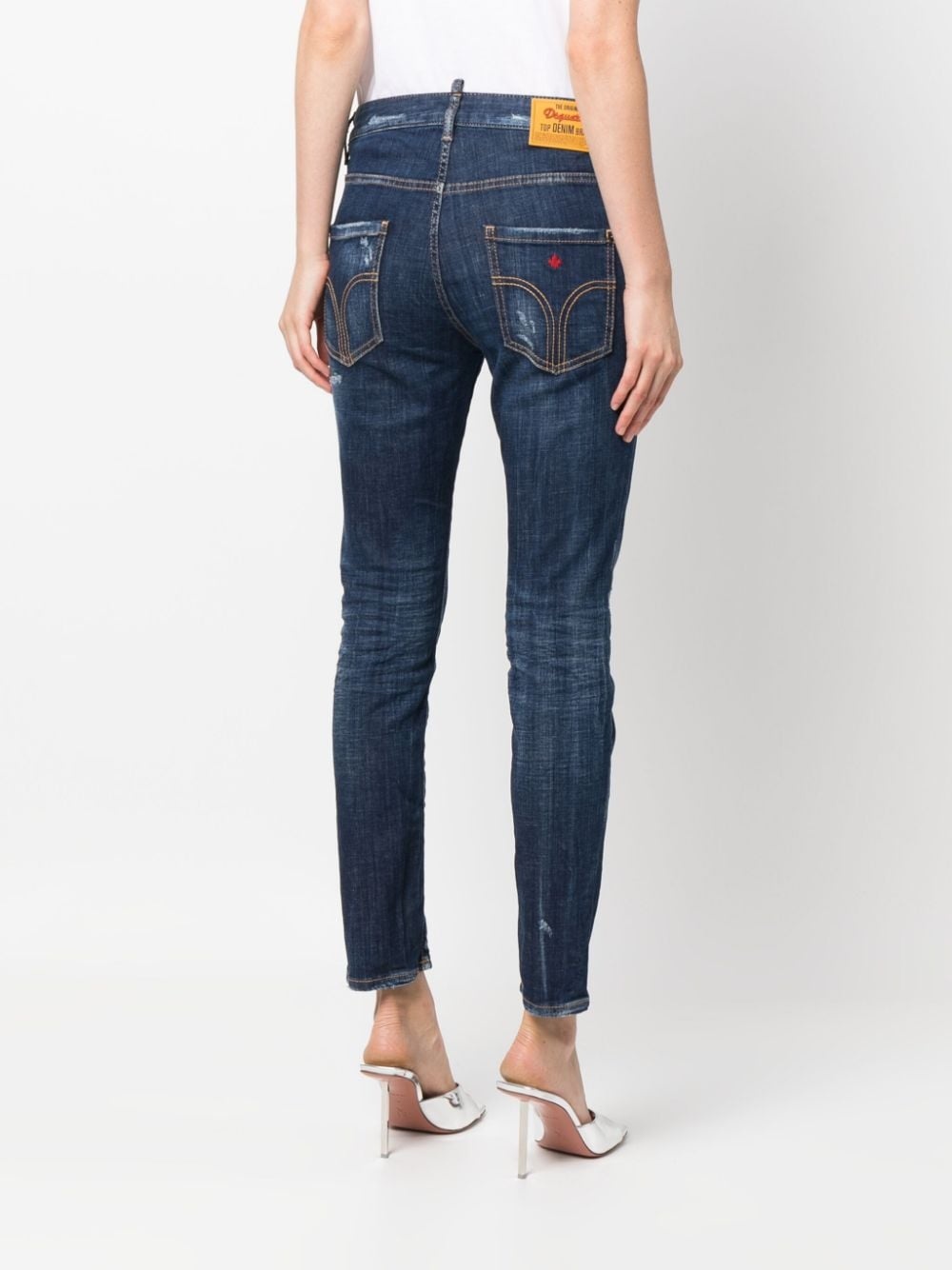 mid-rise skinny jeans - 4