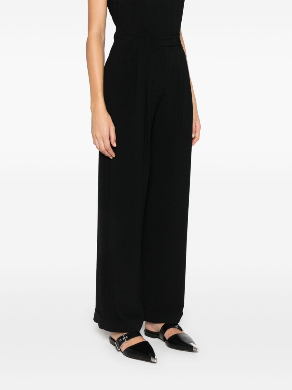 pleat sablé trousers - 3