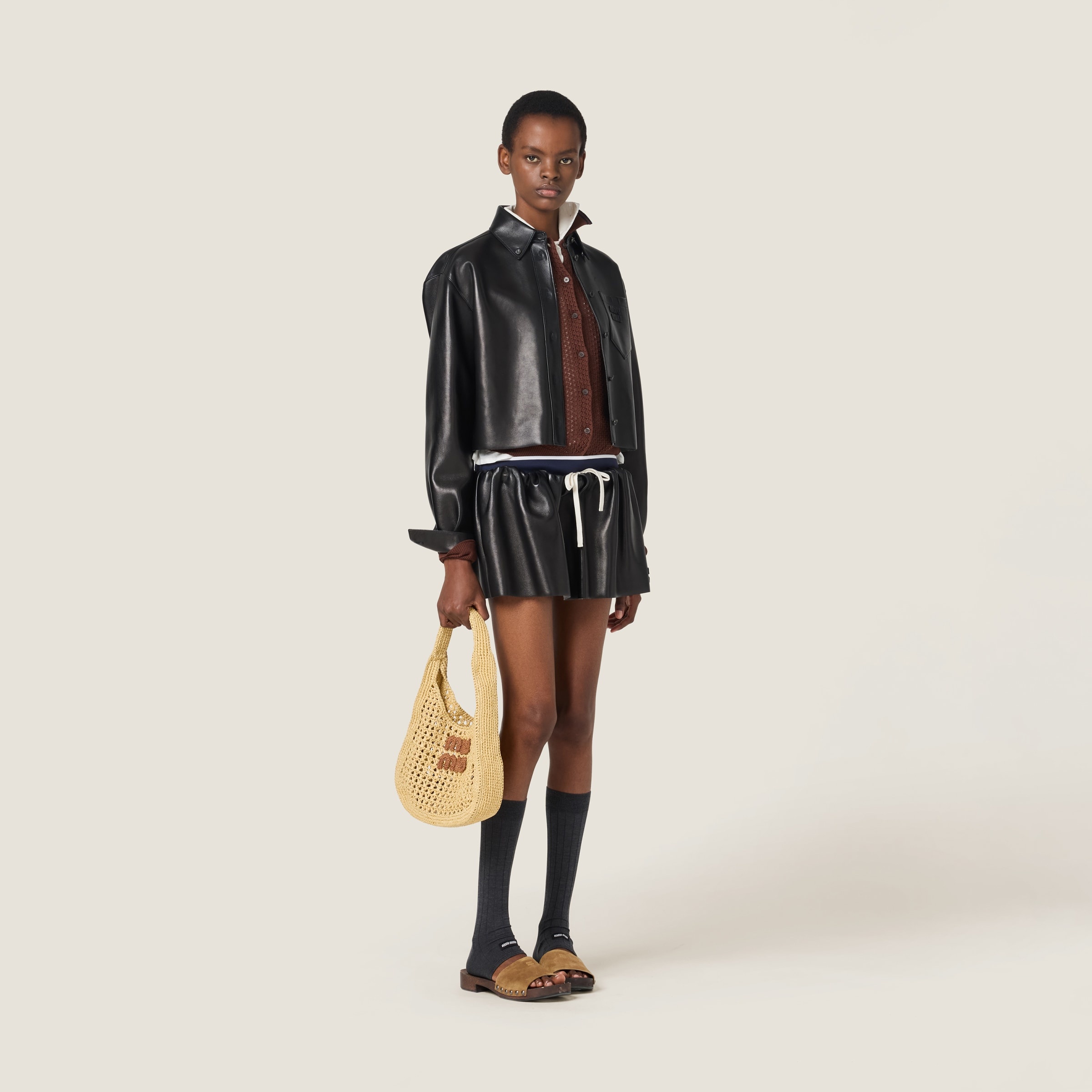 Plongé nappa leather miniskirt - 2