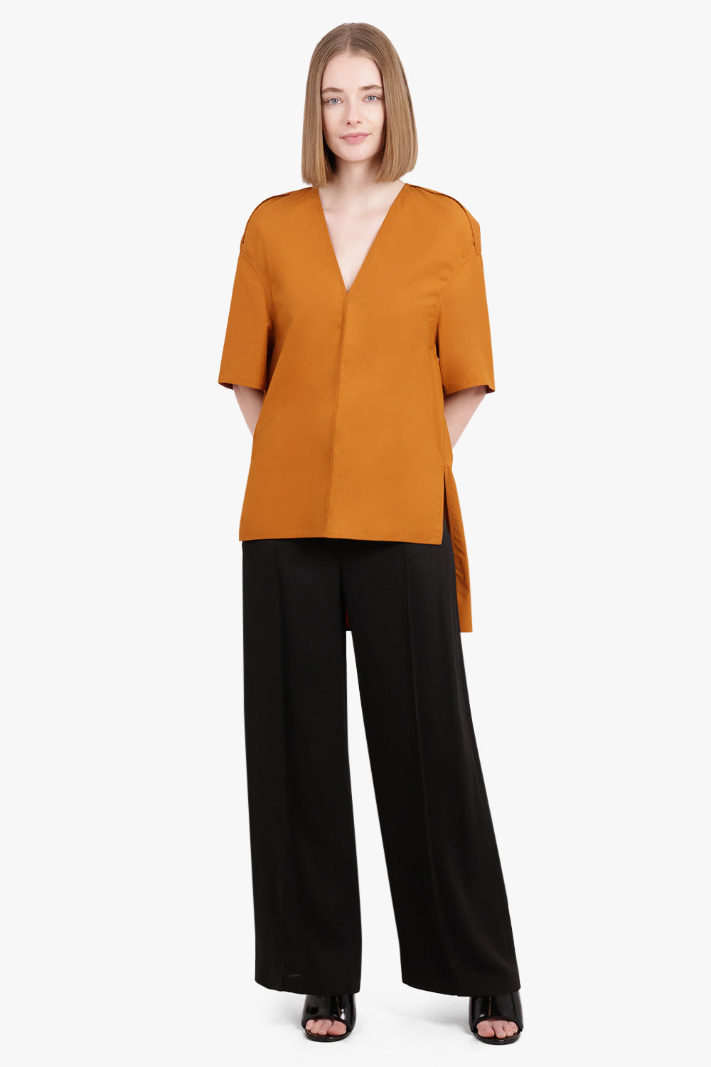ISLAND MID SLEEVE TOP | CLAY - 3