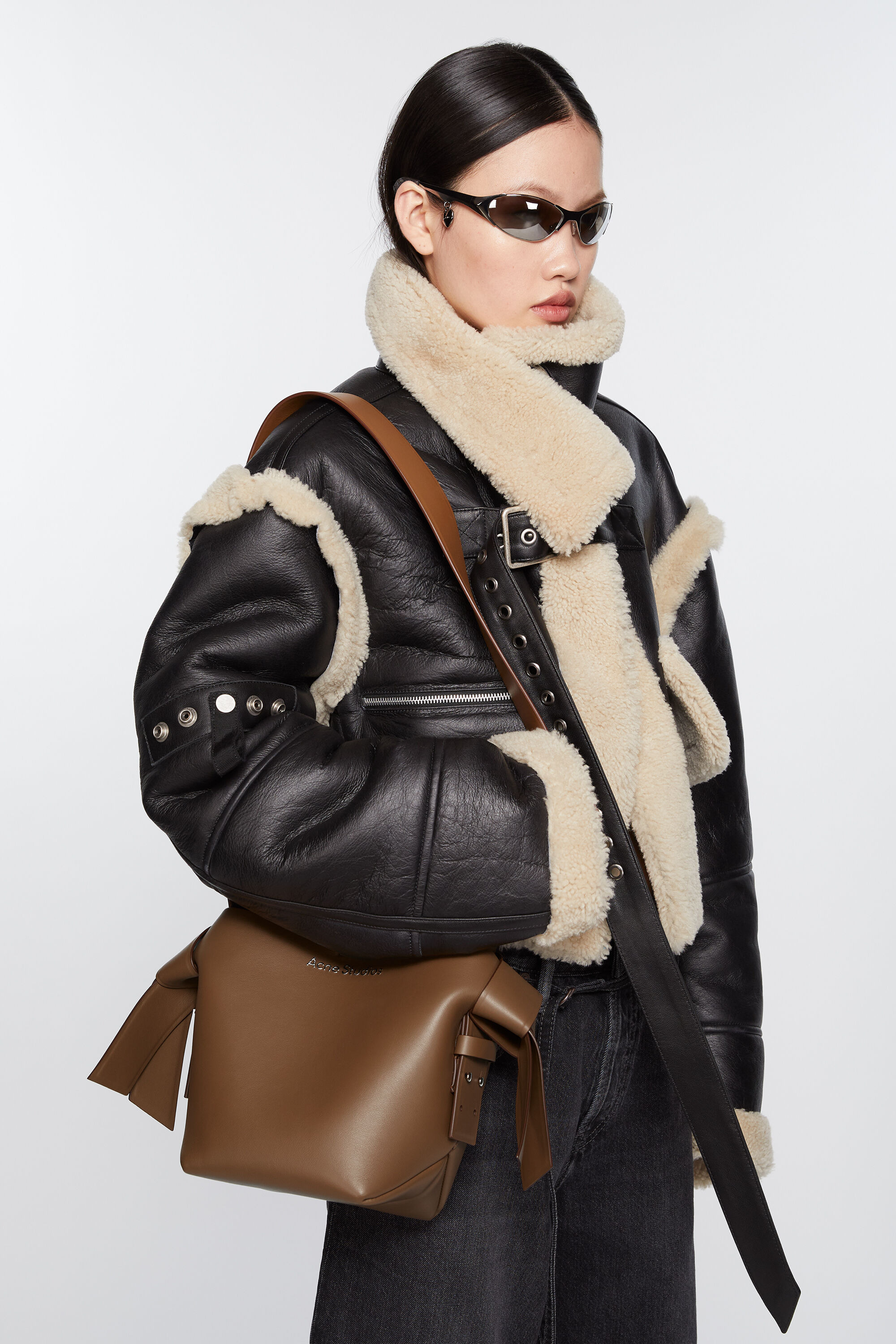 Musubi mini shoulder bag - Camel brown - 2