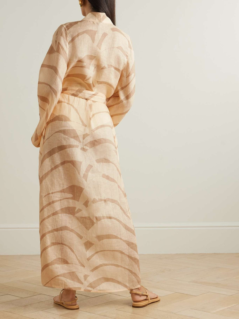Sail Softly belted printed linen robe 3