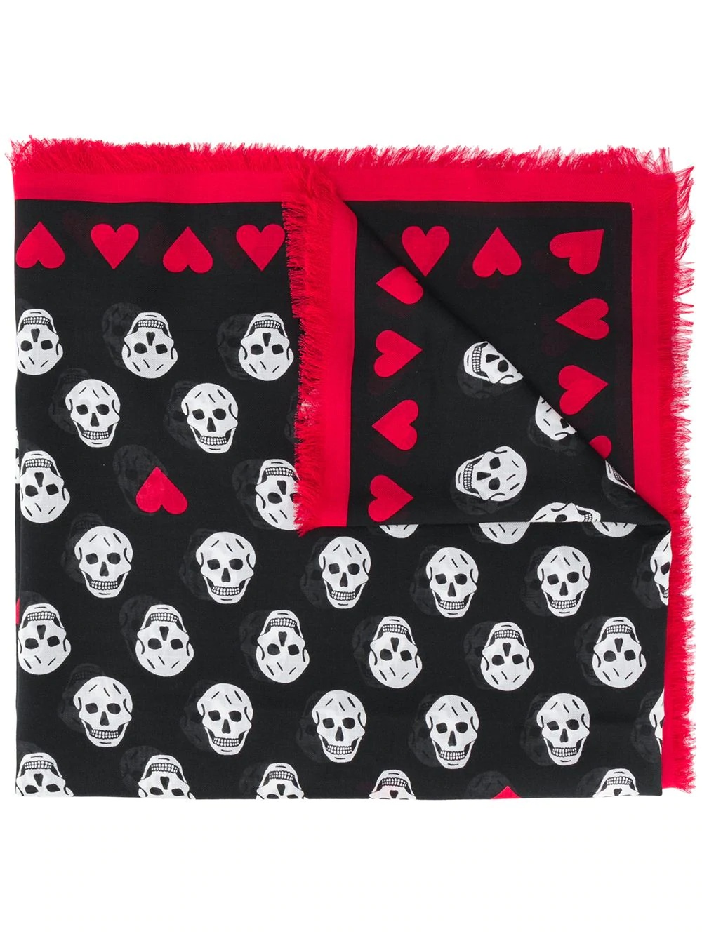 love heart skull scarf - 1