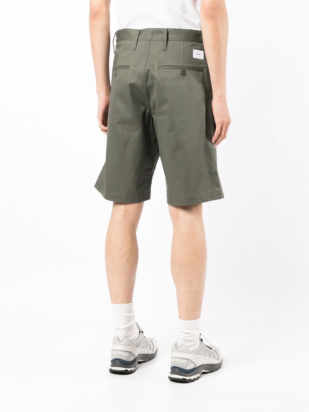 pleat-detail chino shorts - 4