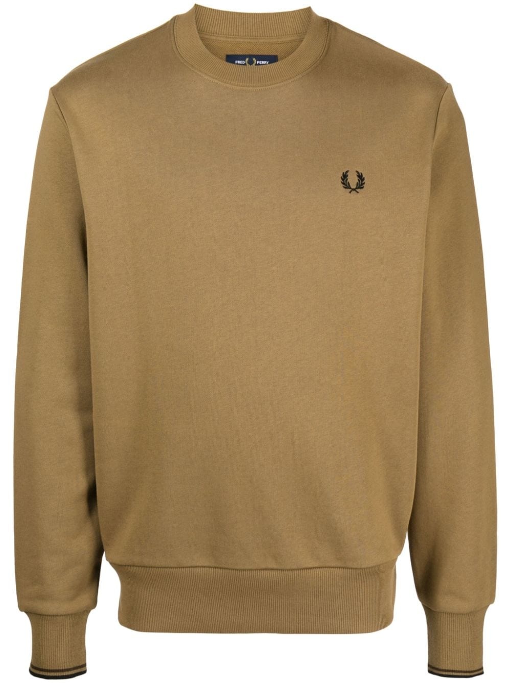 logo-embroidered knitted jumper - 1