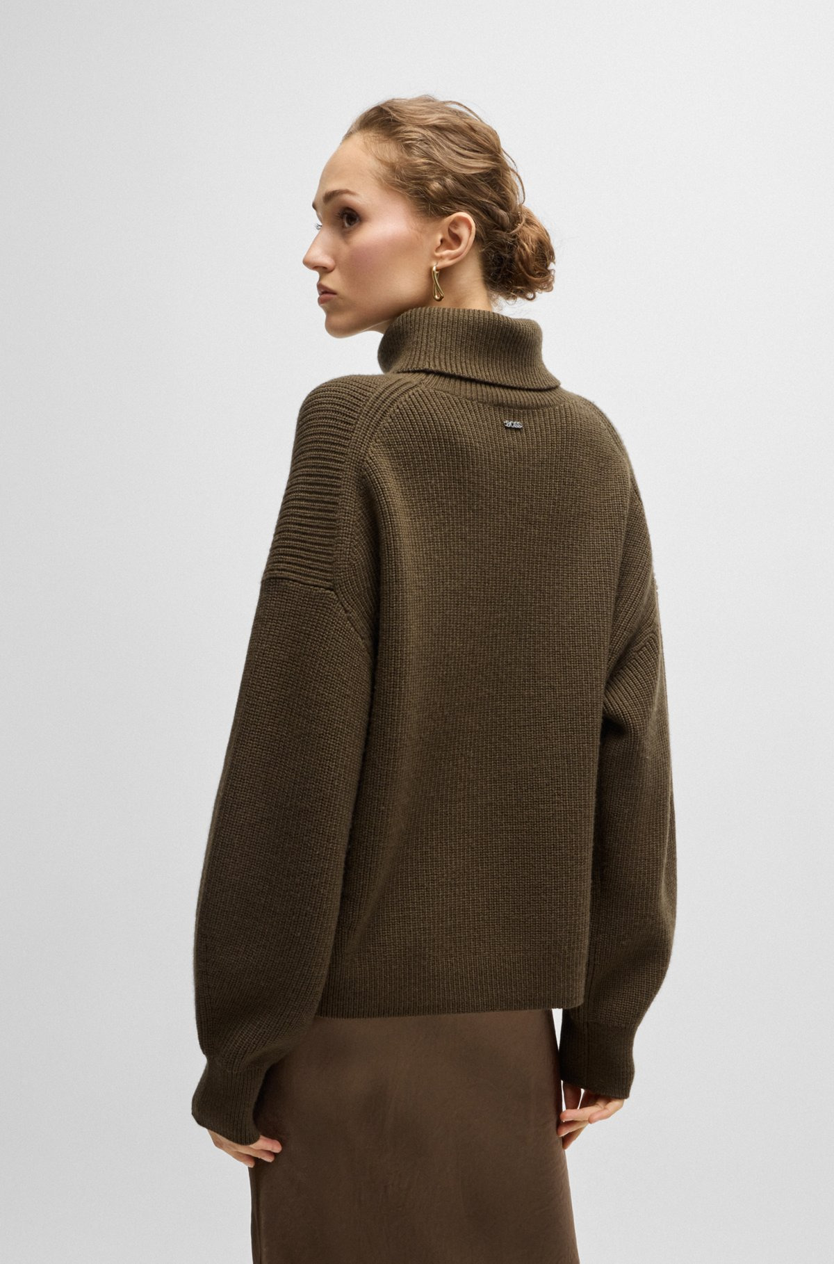 RIBBED ROLLNECK SWEATER IN WOOL - 4
