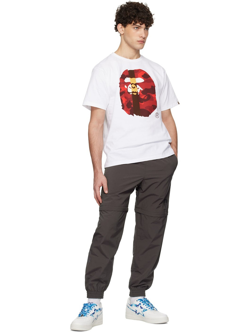 A BATHING APE® White Color Camo Transform Big Ape Head T-shirt outlook