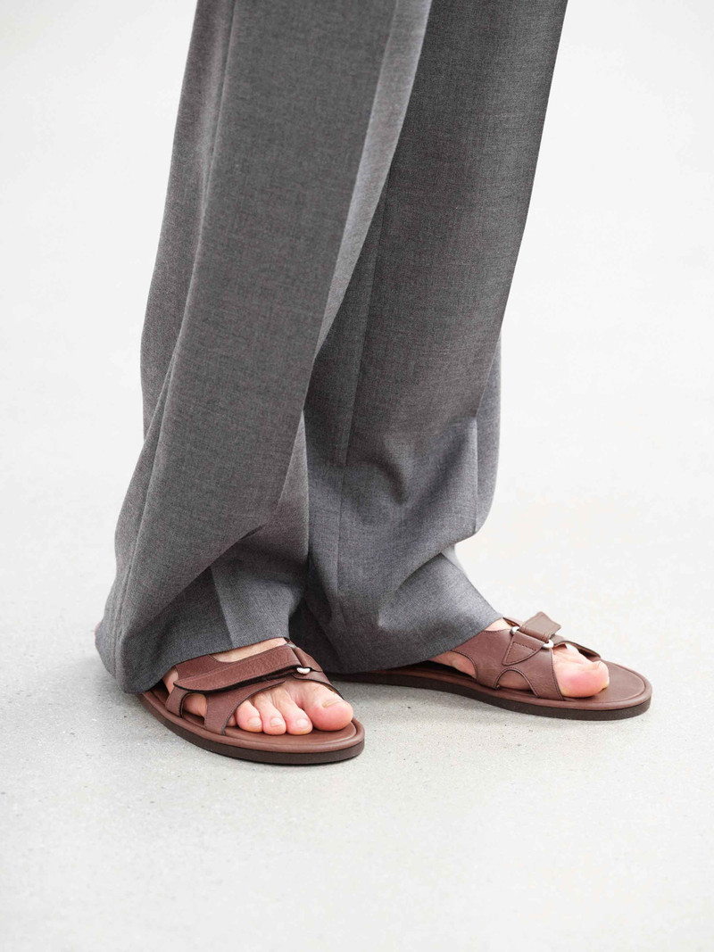 SOFT LEATHER DOUBLE STRAP SANDALS 3