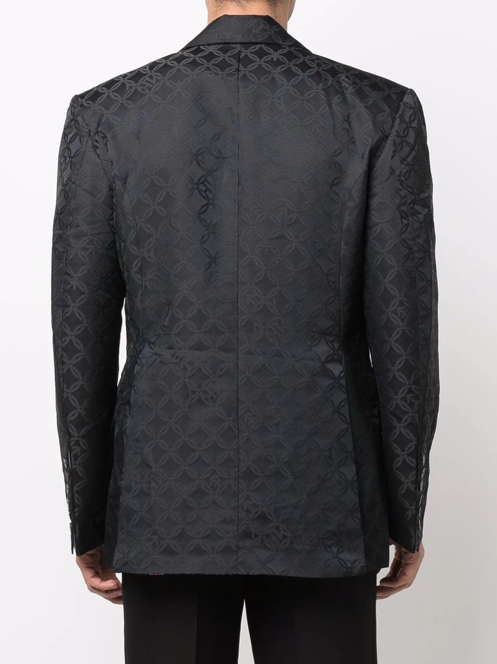 pin-detail jacquard blazer - 4