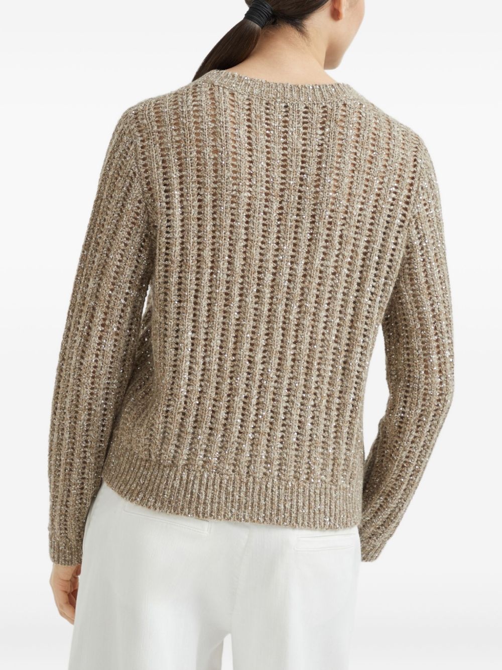 sequin-embellished sweater - 4