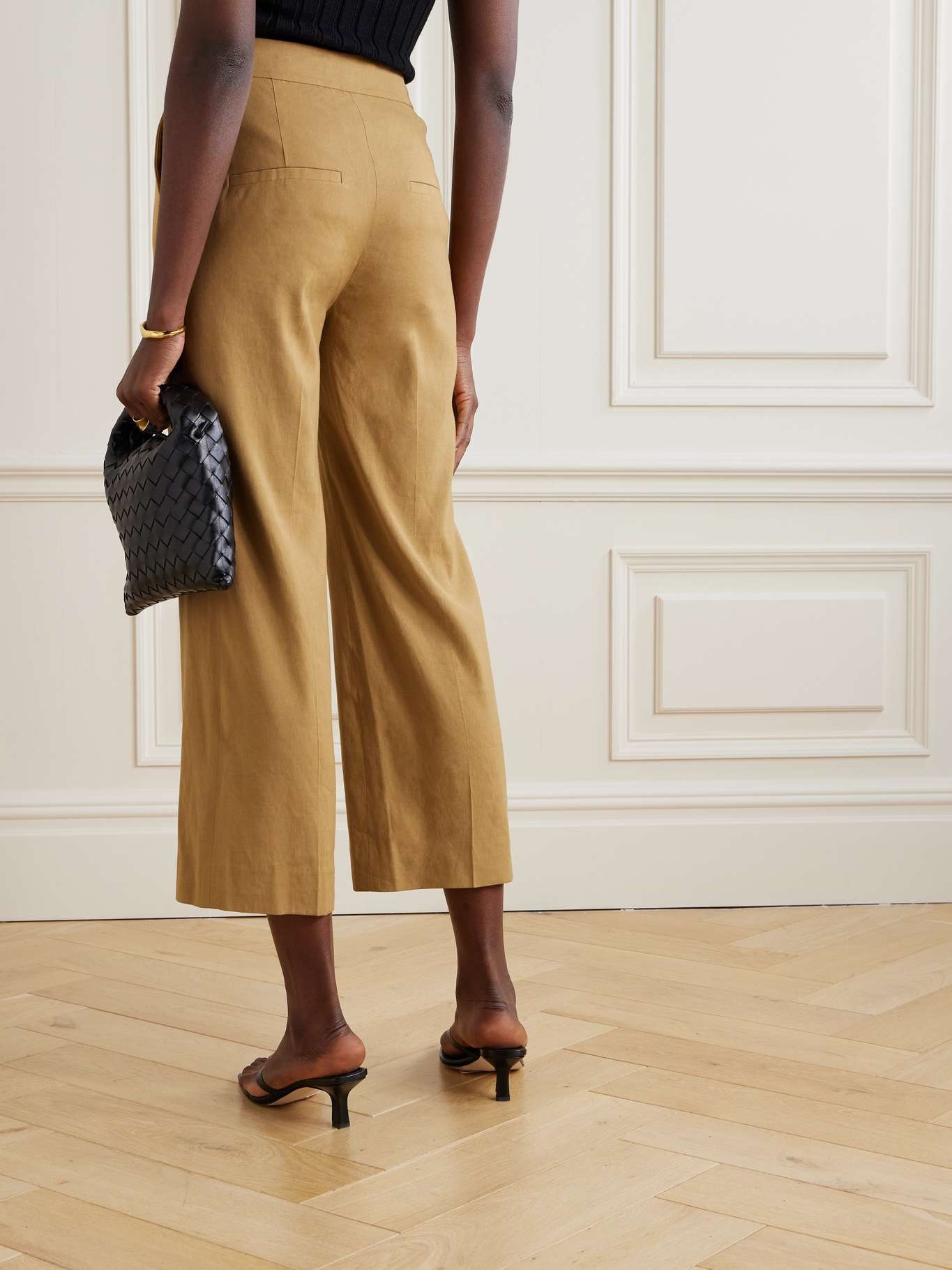 Brixton cropped linen-blend wide-leg pants - 4