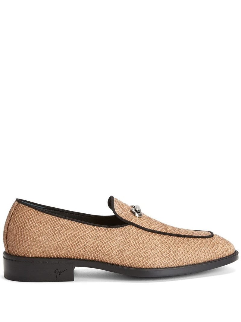 snakeskin leather loafers 1