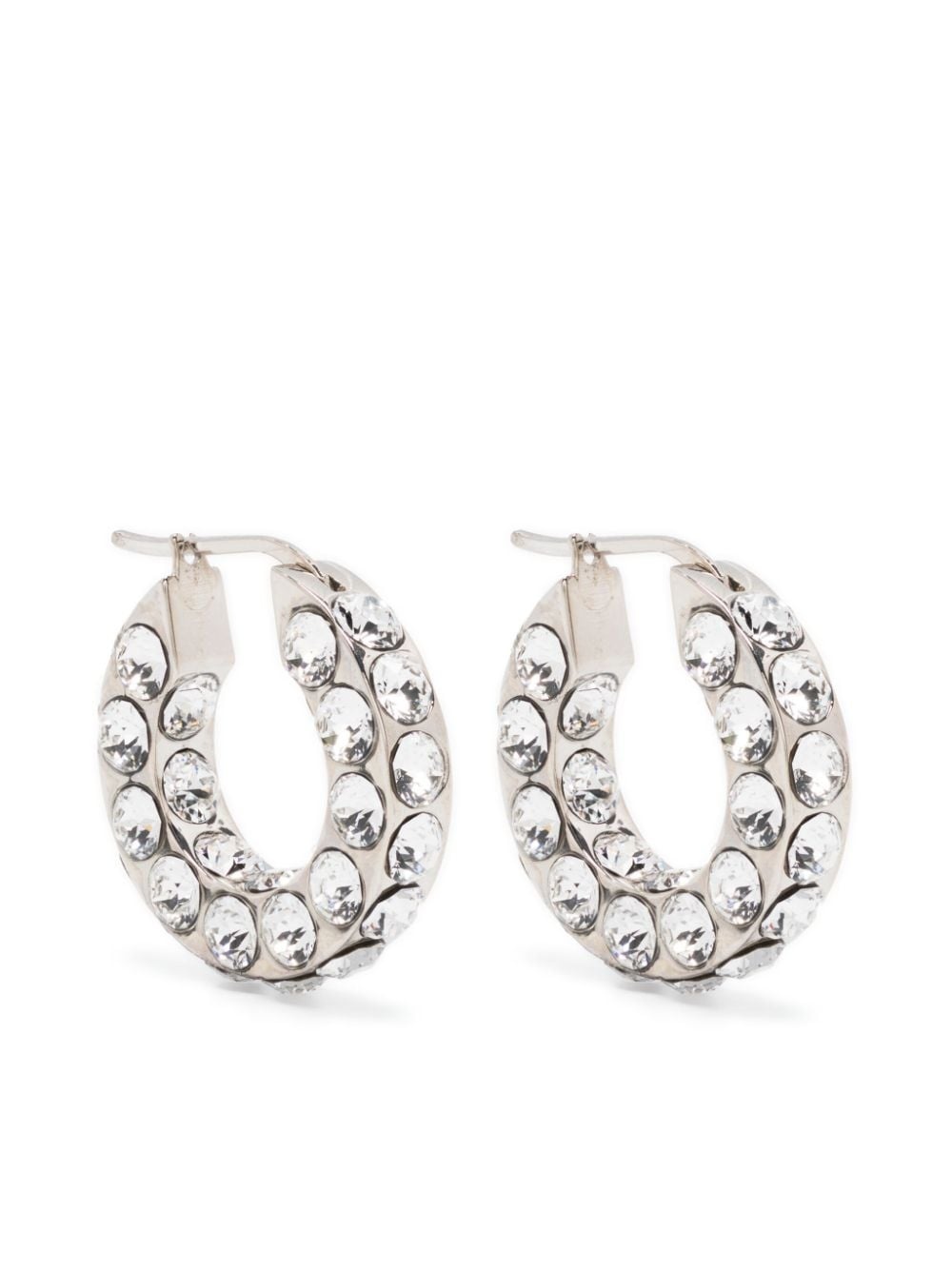 Jahleel crystal-embellished hoop earrings - 1