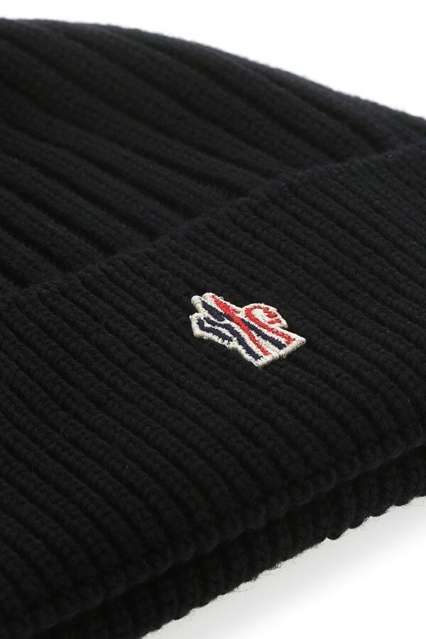 Black wool beanie hat - 3