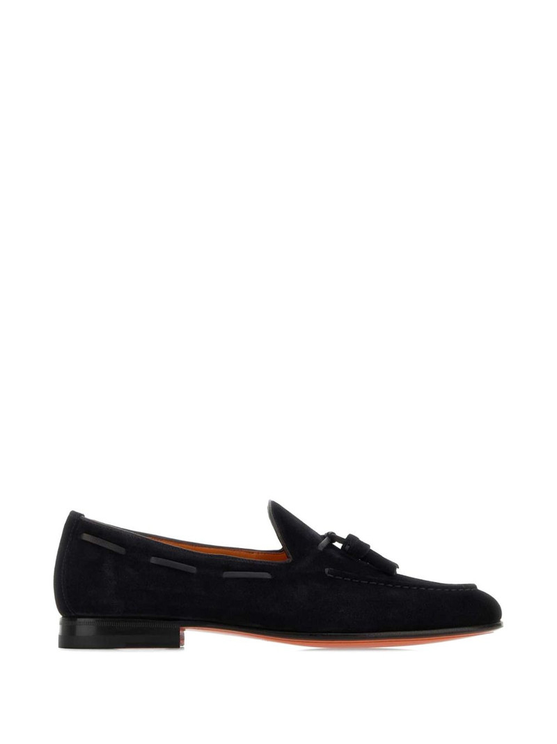 tassel-detail suede loafers 1