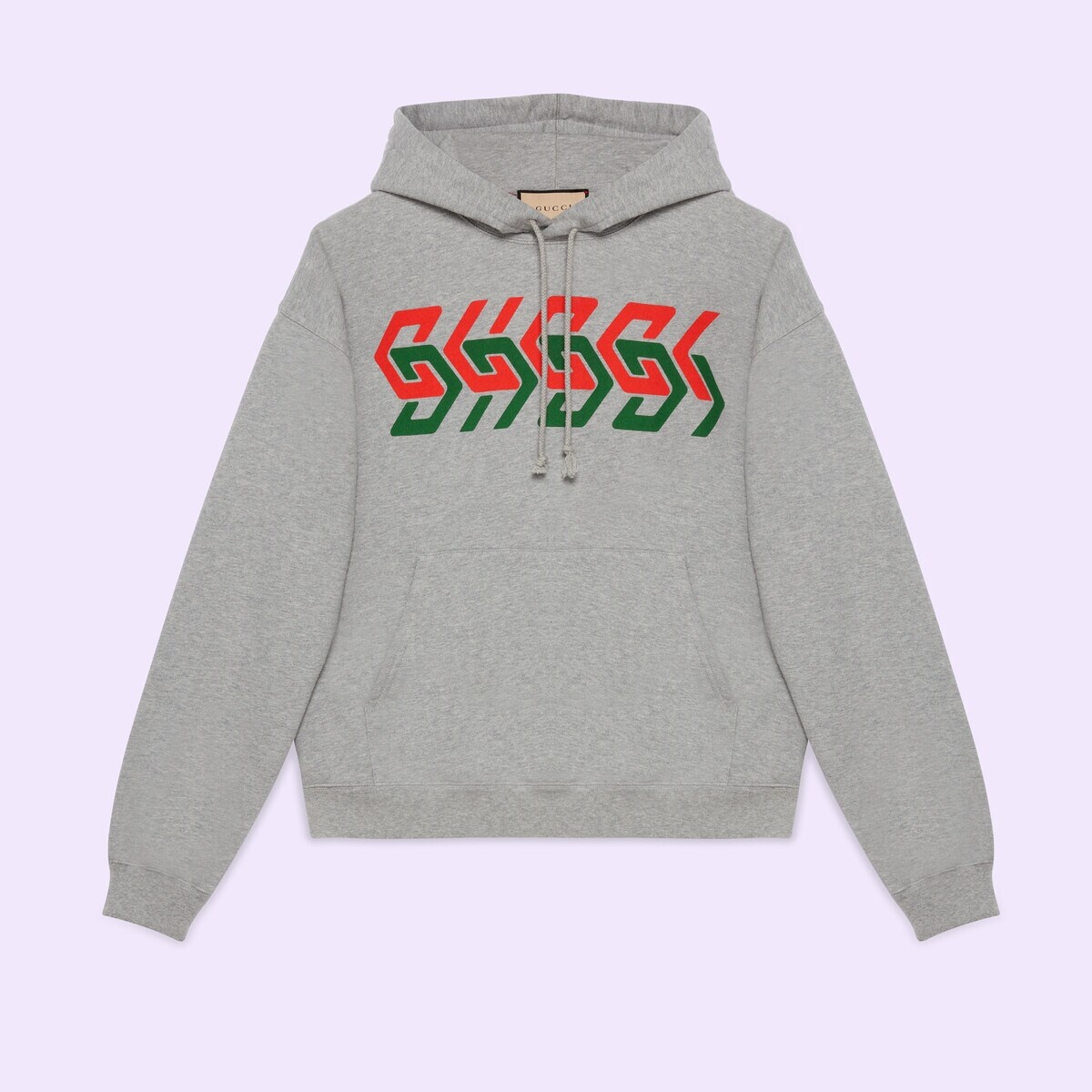 Gucci★素敵！Chain Print Gray Cotton Sweatshirt Hoodie GUCCI Gucci chain print hooded sweatshirt | REVERSIBLE
