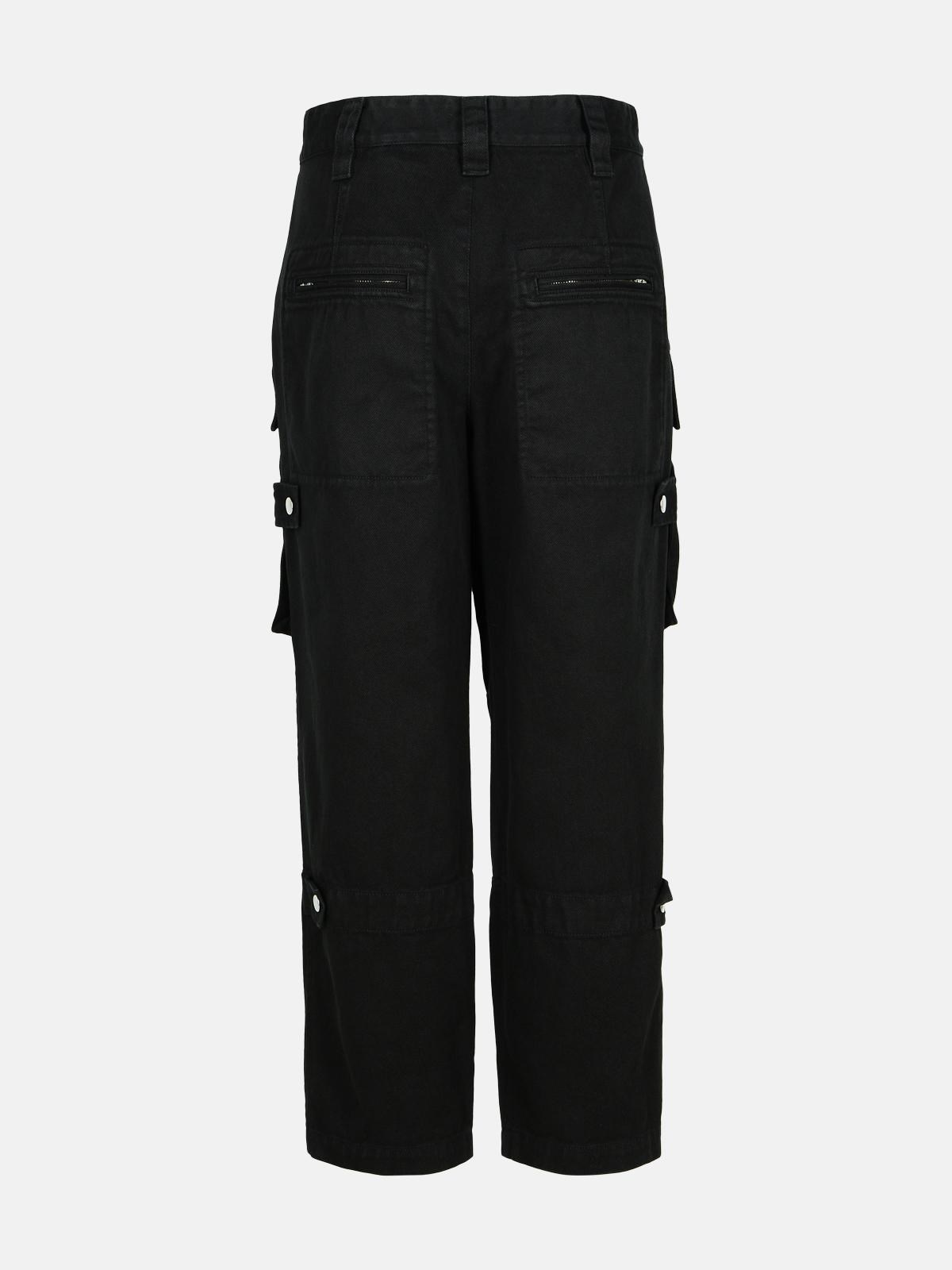 JANNICK' BLACK COTTON PANTS - 3