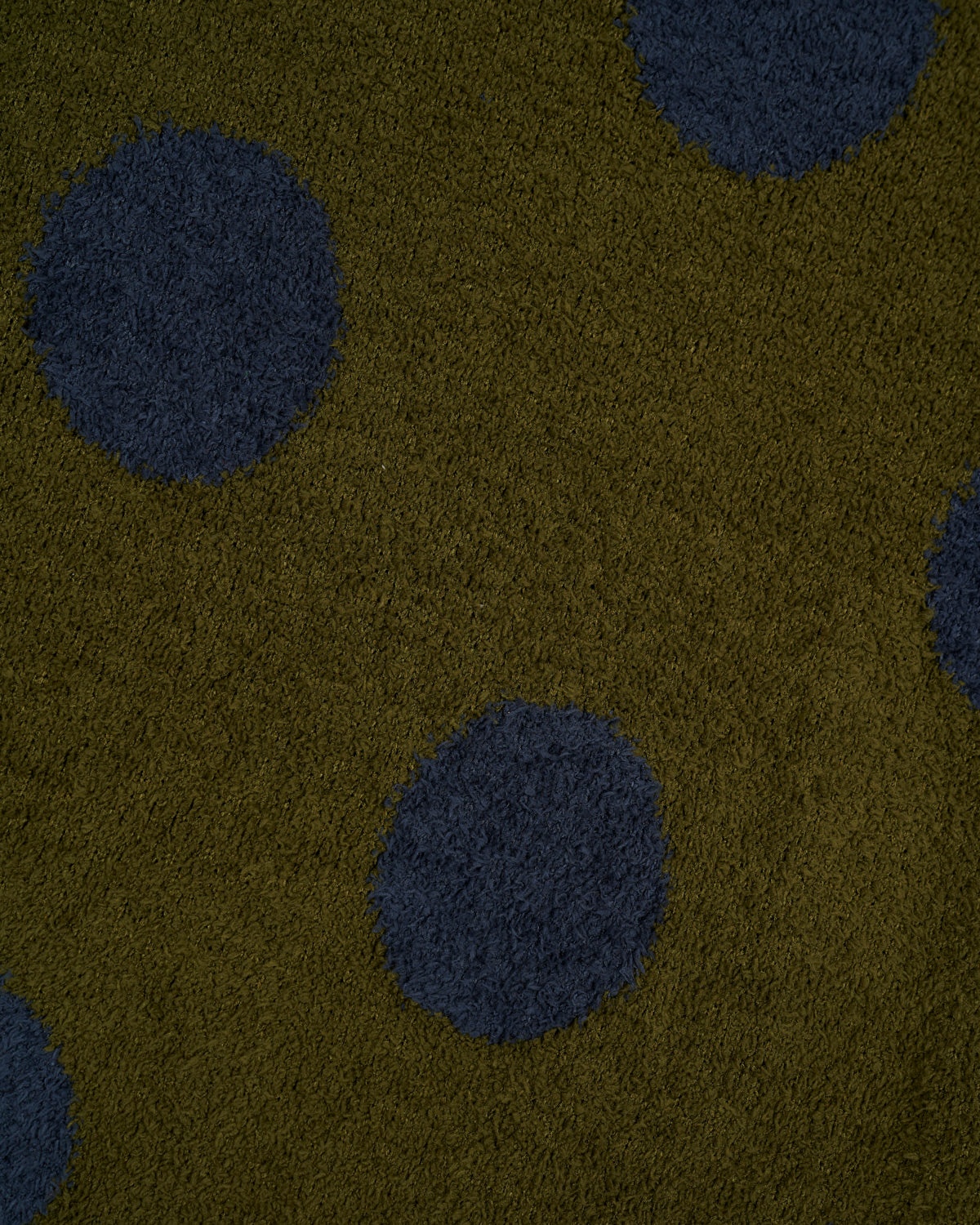 Teddy Fur Dot Knit Vest - Olive - 3