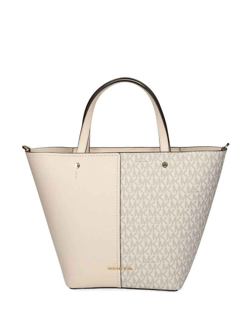 monogram panel tote bag 1